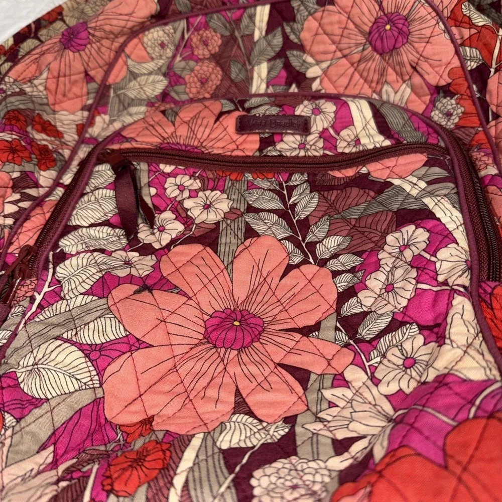Vera Bradley Bohemian Blooms Keep Charged Tech Backpack Quilted Floral Bag